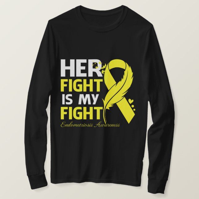 T-shirt Son combat est mon combat ENDOMETRIOSIS SENSIBILIS (Design devant)
