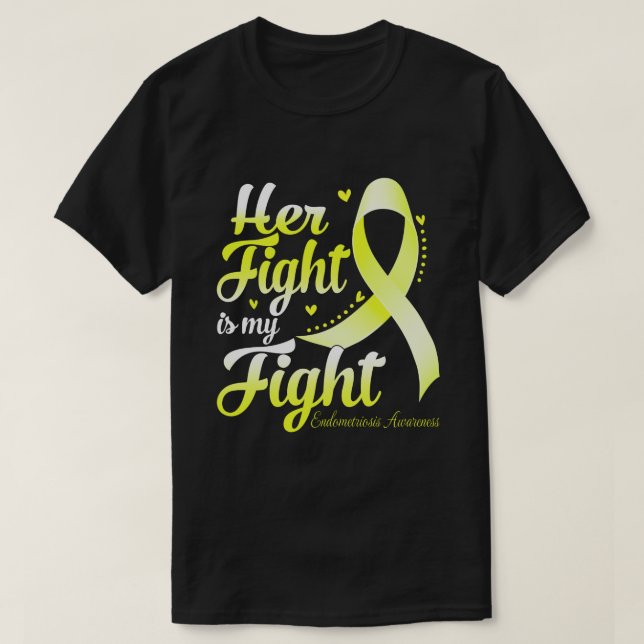T-shirt Son combat est mon combat ENDOMETRIOSIS SENSIBILIS (Design devant)