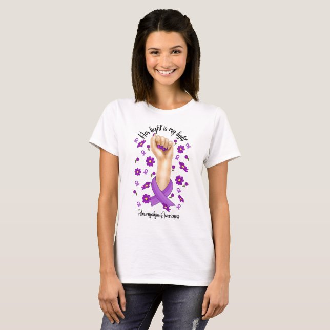 T-shirt Son Combat Est Mon Combat Fibromyalgie Support (Devant entier)