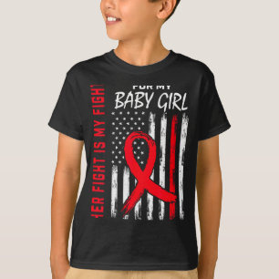T-shirt Son combat est mon combat fille sensibilisation à