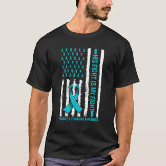 T-shirt Son Combat Est Mon Combat Fragile Syndrome X Turqu