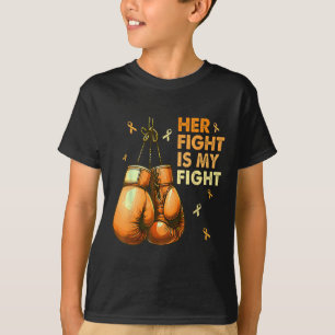 T-shirt Son combat est mon combat gants de boxe de combat