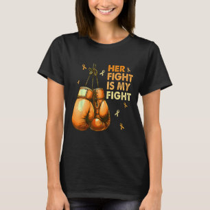 T-shirt Son combat est mon combat gants de boxe de combat