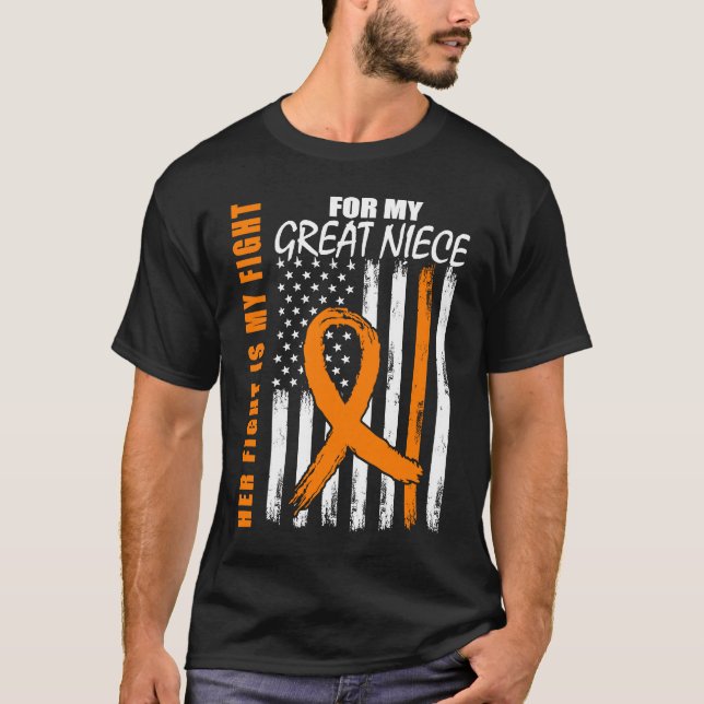T-shirt Son combat est mon combat Great Niece Leukemia (Devant)