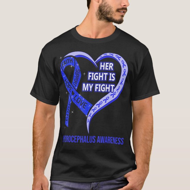 T-shirt Son Combat Est Mon Combat Hydrocéphalie Sensibilis (Devant)