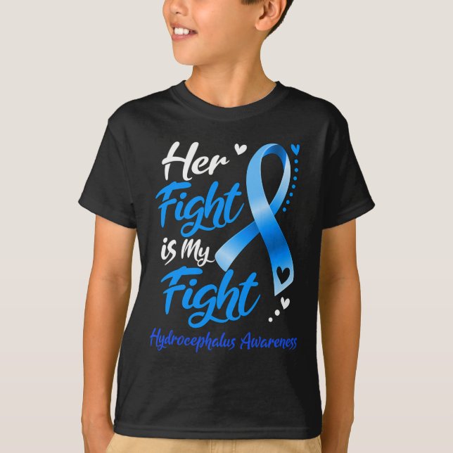 T-shirt Son Combat Est Mon Combat Hydrocéphalie Sensibilis (Devant)