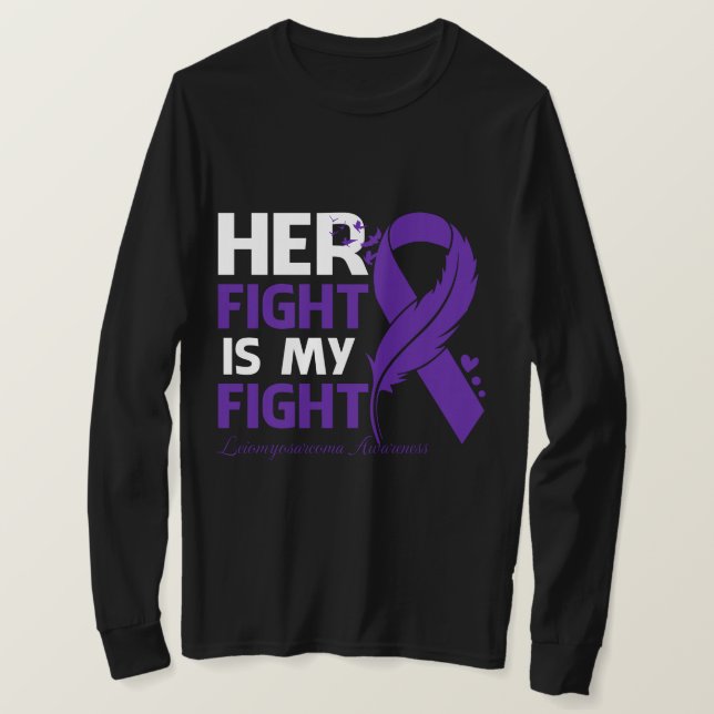 T-shirt Son combat est mon combat LEIOMYOSARCOMA SENSIBILI (Design devant)