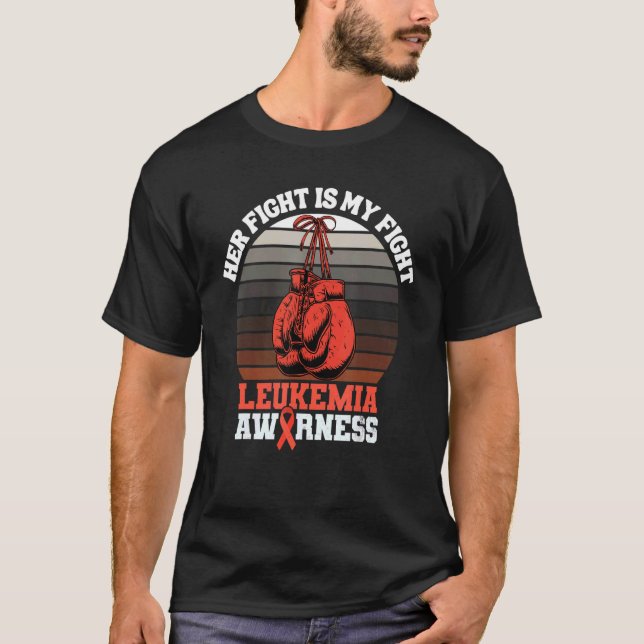 T-shirt Son Combat Est Mon Combat Leucémie Sensibilisation (Devant)