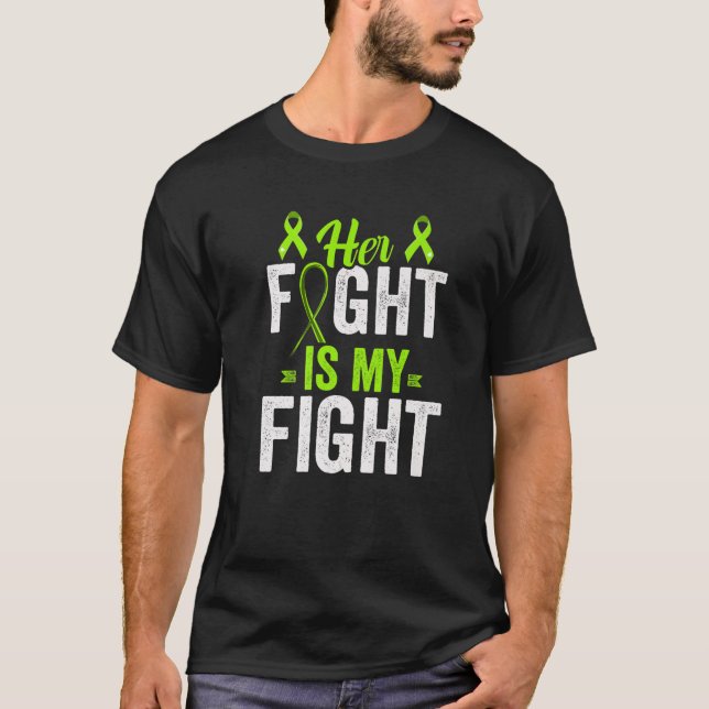 T-shirt Son Combat Est Mon Combat. Lymphoma Awar de non-Ho (Devant)
