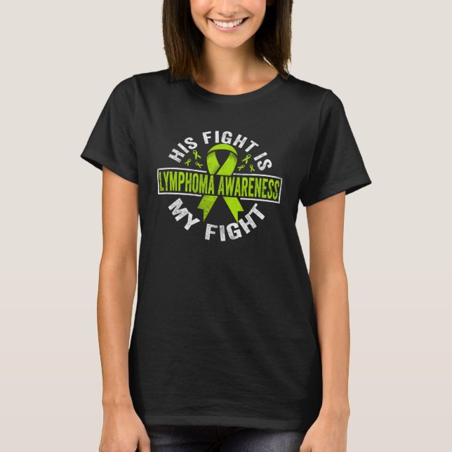 T-shirt Son combat est mon combat Lymphoma Awareness (Devant)