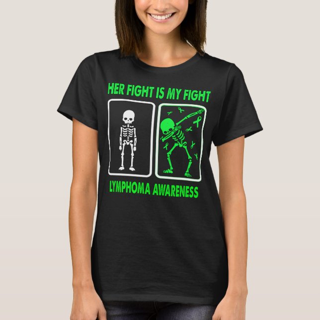 T-shirt Son combat est mon combat LYMPHOMA connaissance (Devant)