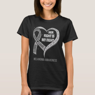 T-shirt Son Combat Est Mon Combat Melanoma Sensibilisation