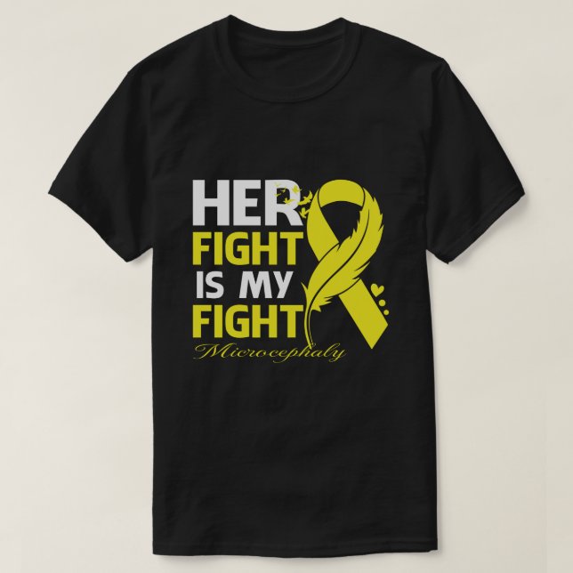 T-shirt Son Combat Est Mon Combat MICROCEPHALIE Plumes (Design devant)