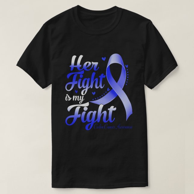 T-shirt Son combat est mon combat MOIS DE SENSIBILISATION  (Design devant)