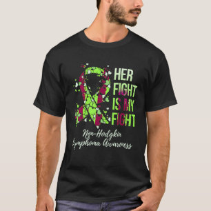 T-shirt Son combat est mon combat non Hodgkin Lymphoma