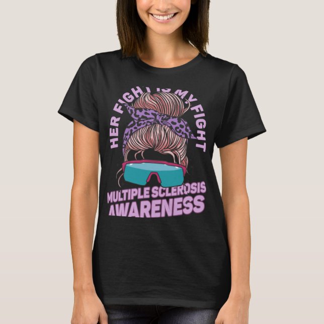 T-shirt Son combat est Mon combat Orange Sclerosis Multipl (Devant)