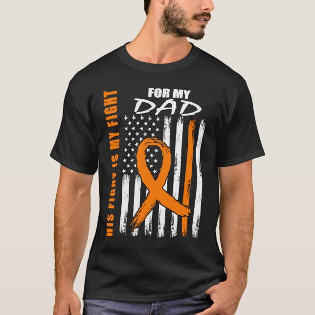 T-shirt Son Combat Est Mon Combat Papa Sensibilisation à l (Devant)