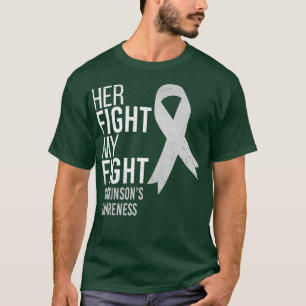 T-shirt Son combat est Mon combat Parkinsons Maladie Ruban
