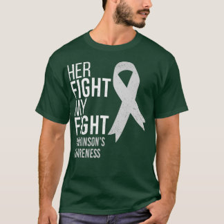 T-shirt Son combat est Mon combat Parkinsons Maladie Ruban