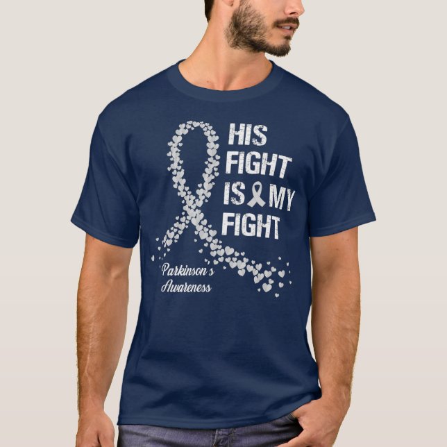 T-shirt Son Combat Est Mon Combat Parkinsons Sensibilisati (Devant)