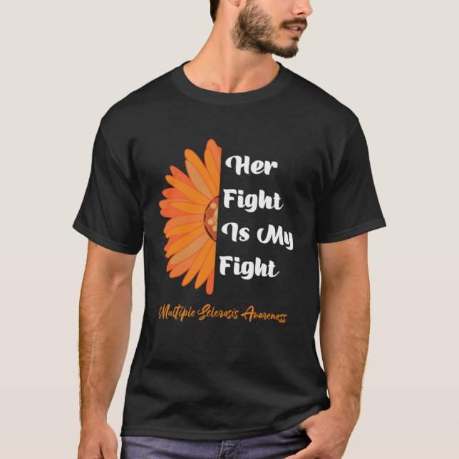 T-shirt Son combat est mon combat pour la sensibilisation  (Devant)