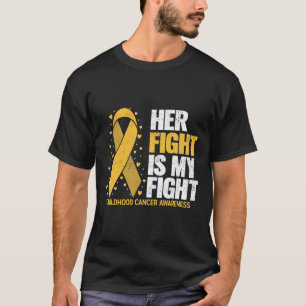 T-shirt Son Combat Est Mon Combat Pour Le Cancer Infantile