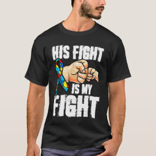 T-shirt Son combat est mon combat Puzzle Autism Awareness