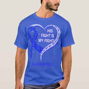 T-shirt Son combat est mon combat Ribbon Heart Sensibilisa