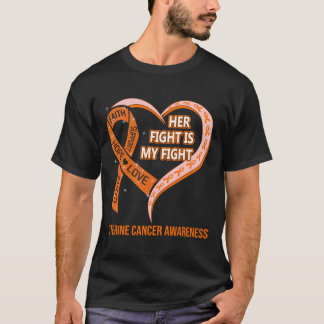 T-shirt \Son Combat Est Mon Combat Ruban Carburant Cancer 