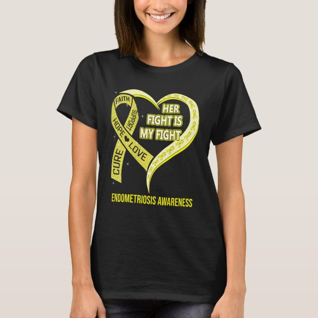 T-shirt Son Combat Est Mon Combat Ruban de Sensibilisation (Devant)