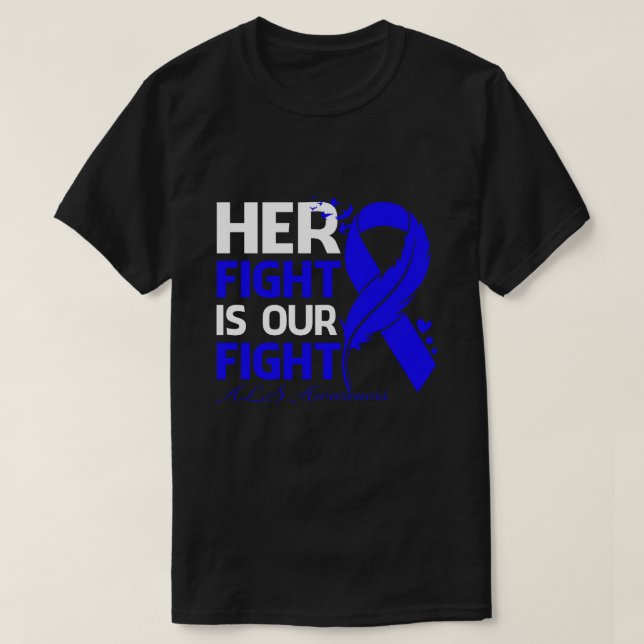 T-shirt Son combat est mon combat Ruban de SENSIBILISATION (Design devant)