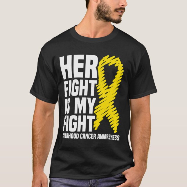 T-shirt Son combat est mon combat Ruban de sensibilisation (Devant)