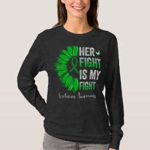 T-shirt Son combat est mon combat Scoliosis Sensibilisatio