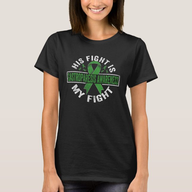 T-shirt Son combat est mon combat Sensibilisation à la gas (Devant)