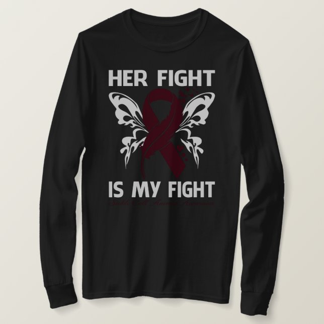 T-shirt Son combat est mon combat SENSIBILISATION À L'ANÉM (Design devant)