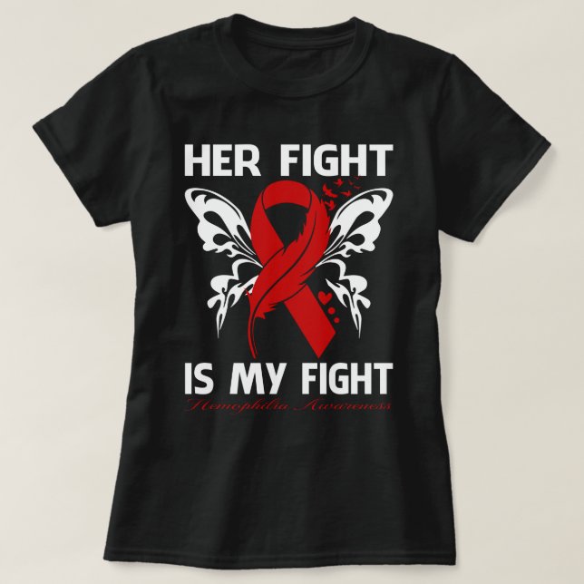 T-shirt Son combat est mon combat SENSIBILISATION À L'HÉMO (Design devant)