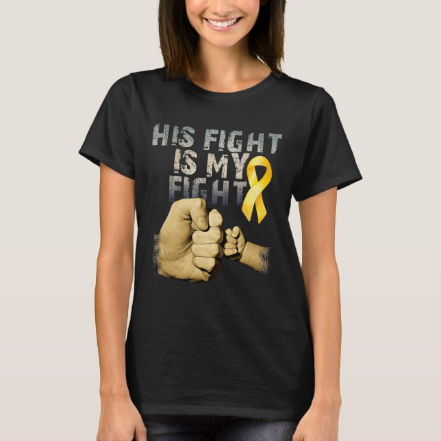 T-shirt Son combat est mon combat Sensibilisation au cance (Devant)