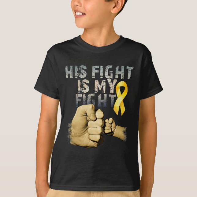T-shirt Son combat est mon combat Sensibilisation au cance (Devant)