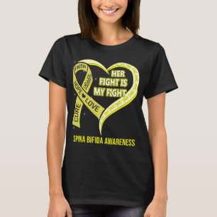 T-shirt Son combat est mon combat Spina Bifida Sensibilisa