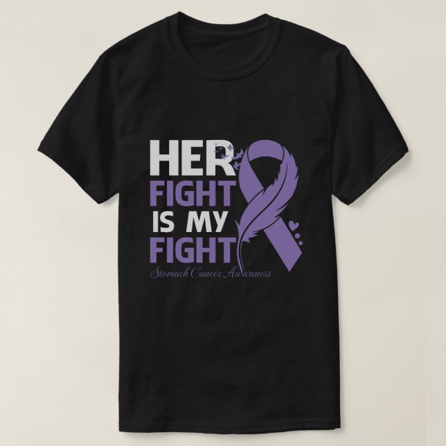 T-shirt Son combat est mon combat STOMACH CANCER SENSIBILI (Design devant)