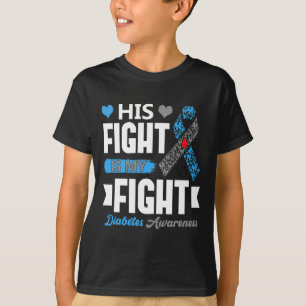 T-shirt Son combat est mon combat T1d Diabétique Type 1 Di
