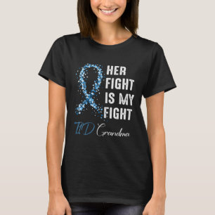 T-shirt Son combat est mon combat T1D Grand-mère Type 1 Di