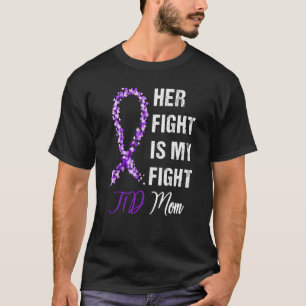 T-shirt Son combat est mon combat T1D Maman Connaissance d