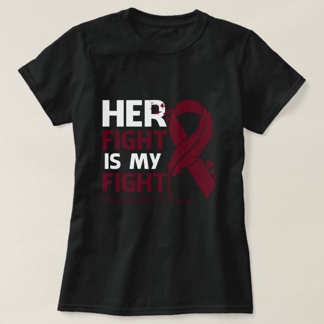 T-shirt Son combat est mon combat THROMBOPHILIA SENSIBILIS (Design devant)