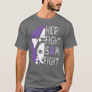 T-shirt Son Combat Est Mon Combat Turquoise Sensibilisatio