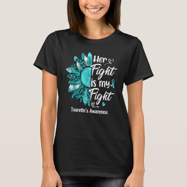 T-shirt Son combat est mon combat Turquoise Sunflower Tour (Devant)
