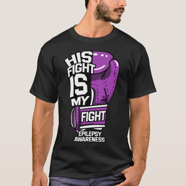 T-shirt Son Combat Est Mon Combattre Epilepsie Seizure Neu (Devant)