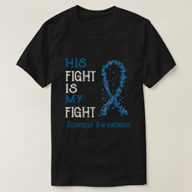 T-shirt Son Combat Est Mon Don Combattre Alopecia Sensibil (Design devant)