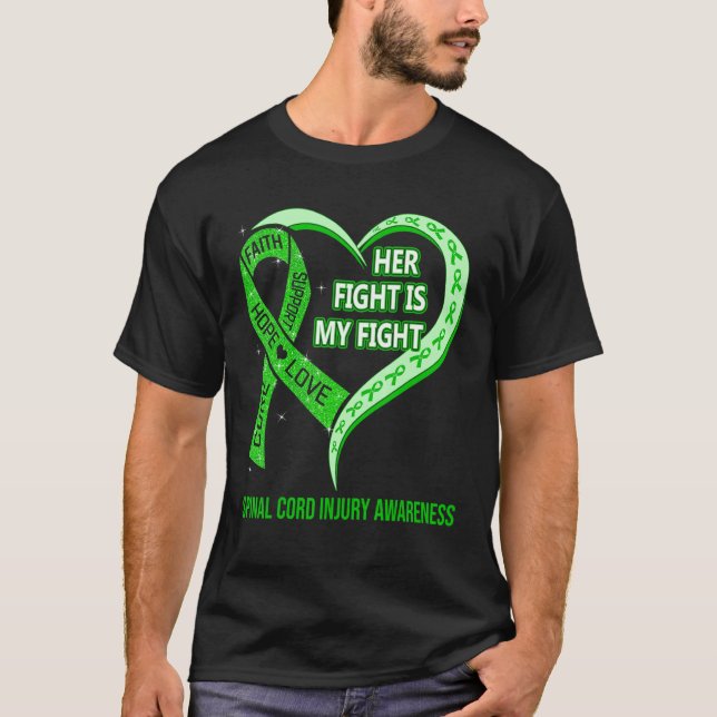 T-shirt Son Combat Est Mon Feu De La Moelle Spinale Sensib (Devant)