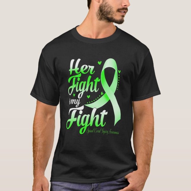 T-shirt Son Combat Est Mon Feu De La Moelle Spinale Sensib (Devant)